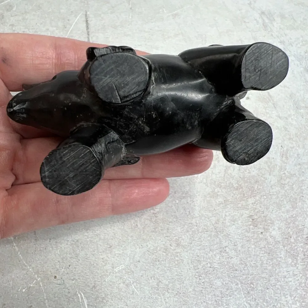 Small Black Natural‎ Stone Elephant